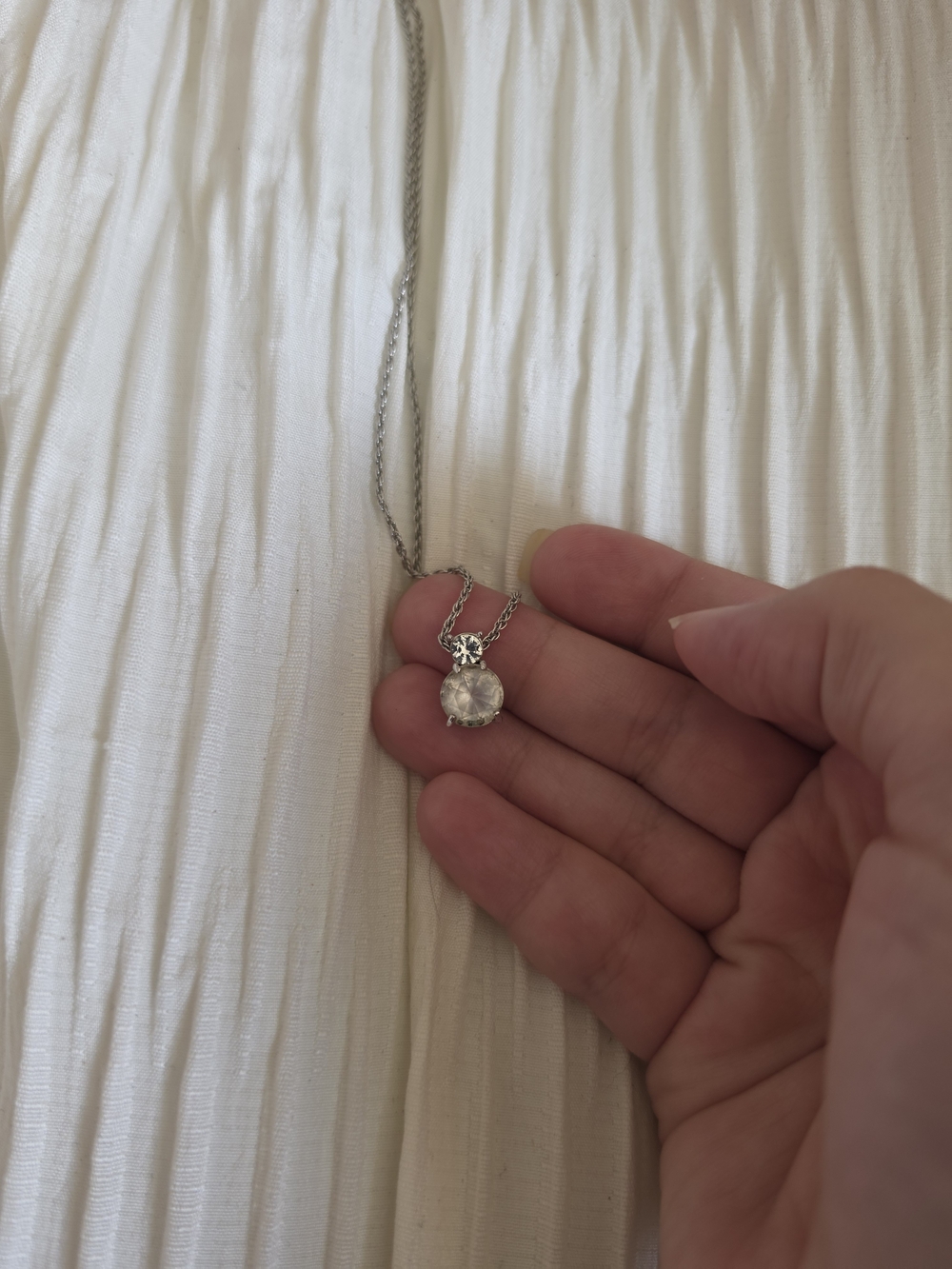 Swarovski Brand Delicate Silver Crystal Pendant Necklace